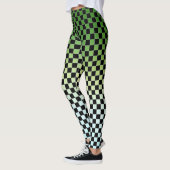 Gecontroleerde Groene Vervagen ZonneonsetLeggings Leggings (Links)