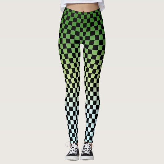 Gecontroleerde Groene Vervagen ZonneonsetLeggings Leggings (Voorkant)
