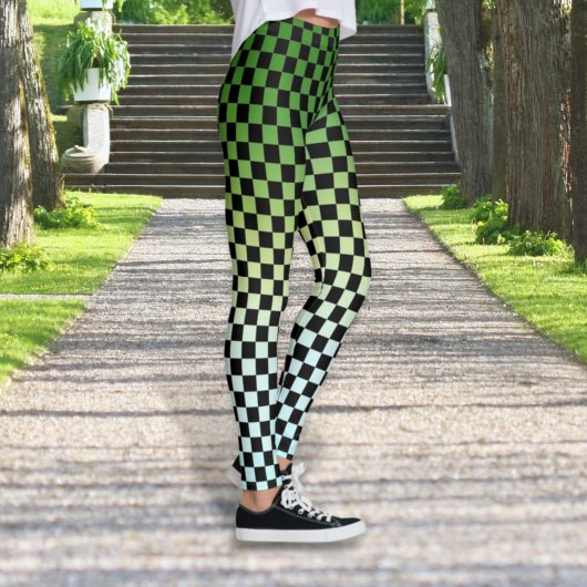 Gecontroleerde Groene Vervagen ZonneonsetLeggings Leggings