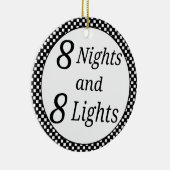 Gecontroleerde Hanukkah Keramisch Ornament (Rechts)