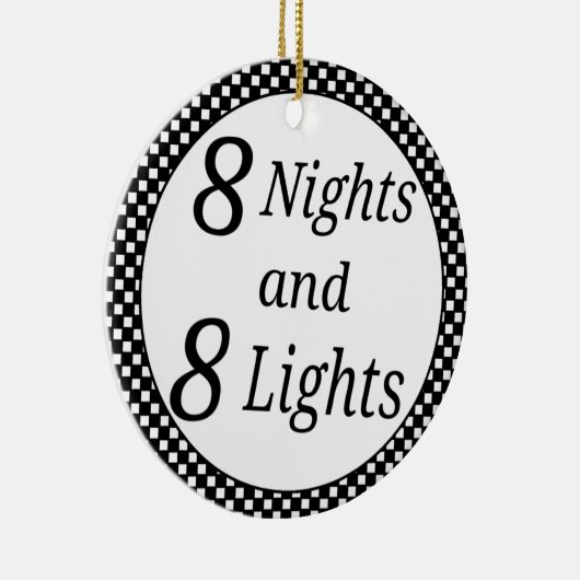 Gecontroleerde Hanukkah Keramisch Ornament (Rechts)