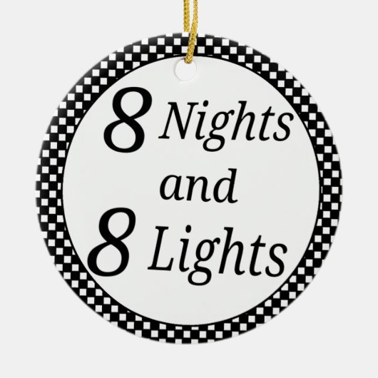 Gecontroleerde Hanukkah Keramisch Ornament (Voorkant)