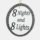 Gecontroleerde Hanukkah Keramisch Ornament (Links)