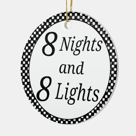 Gecontroleerde Hanukkah Keramisch Ornament (Links)