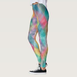 Gecontroleerde Harlequin Bleke Rainbow-monogram Leggings