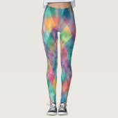 Gecontroleerde Harlequin Bleke Rainbow-monogram Leggings (Voorkant)