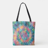 Gecontroleerde Harlequin Bleke Rainbow-monogram Tote Bag (Achterkant)