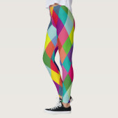 Gecontroleerde Harlequin Rainbow Colorful Leggings (Links)