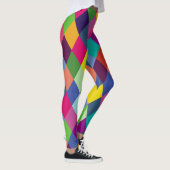 Gecontroleerde Harlequin Rainbow Colorful Leggings (Rechts)
