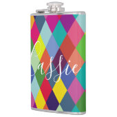 Gecontroleerde Harlequin Rainbow Thermal Tumbler Heupfles (Links)