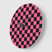 Gecontroleerde Hot Pink en Black Grote Klok (Hoek)