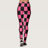 Gecontroleerde Hot Pink en Black Leggings (Achterkant)