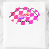 Gecontroleerde kleurrijke Stickers met ractonderst (Tas)