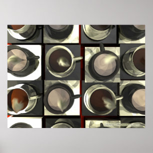 Gecontroleerde koffie poster