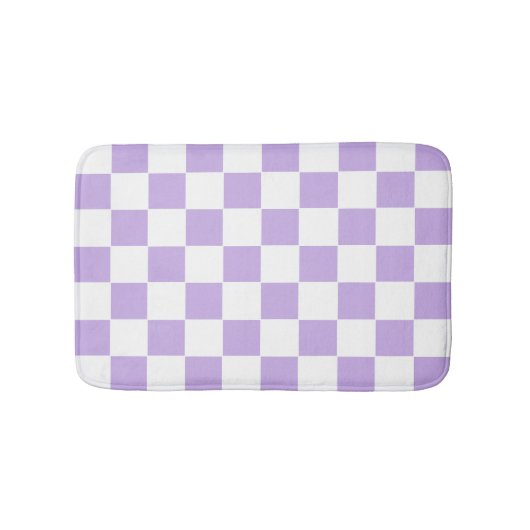 Gecontroleerde Lavender en Wit Badmat (Voorkant)