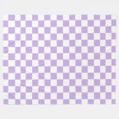 Gecontroleerde Lavender en Wit Fleece Deken (Voorkant (Horizontaal))