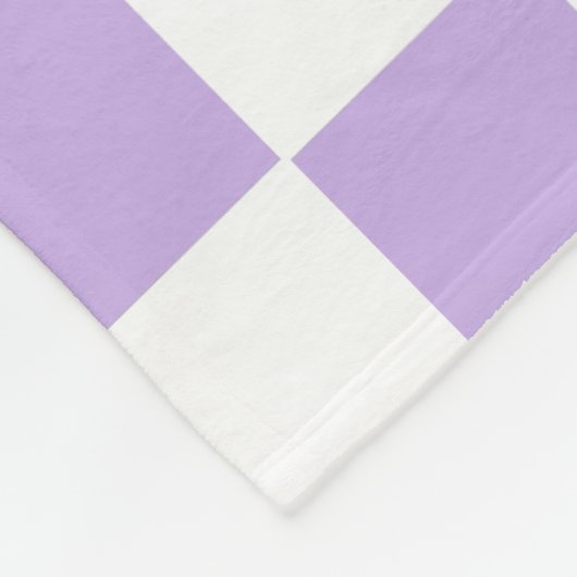 Gecontroleerde Lavender en Wit Fleece Deken (Hoek)