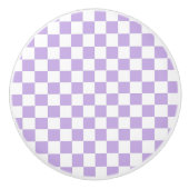 Gecontroleerde Lavender en Wit Keramische Knop (Voorkant)