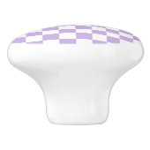 Gecontroleerde Lavender en Wit Keramische Knop (Zijkant)