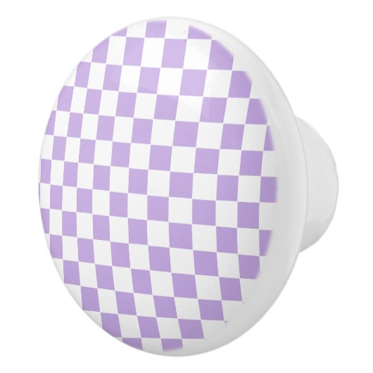 Gecontroleerde Lavender en Wit Keramische Knop (Rechts)