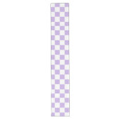 Gecontroleerde Lavender en Wit Lange Tafelloper (Voorkant)