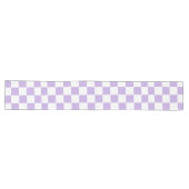 Gecontroleerde Lavender en Wit Lange Tafelloper (Horizontaal)