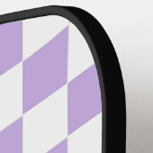 Gecontroleerde Lavender en Wit Pickleball Paddle (Links Detail)