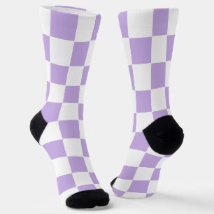 Gecontroleerde Lavender en Wit Sokken