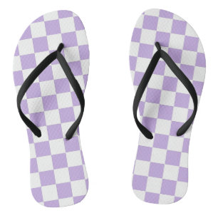 Gecontroleerde Lavender en Wit Teenslippers