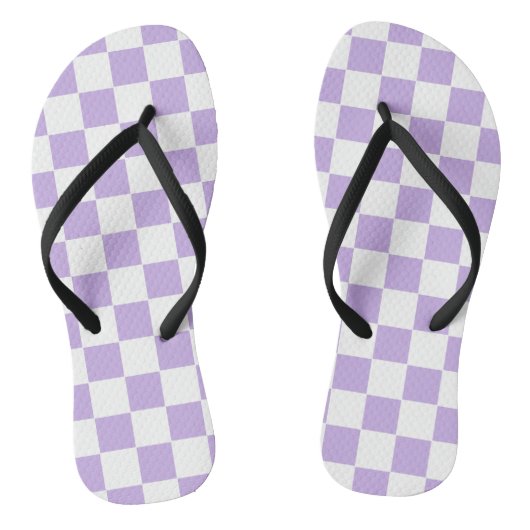 Gecontroleerde Lavender en Wit Teenslippers (Voetbed)