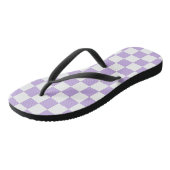 Gecontroleerde Lavender en Wit Teenslippers (Schuin)