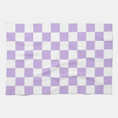 Gecontroleerde Lavender en Wit Theedoek (Horizontaal)