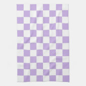 Gecontroleerde Lavender en Wit Theedoek (Verticaal)