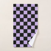 Gecontroleerde lavender en zwart bad handdoek (Handdoek)