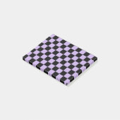 Gecontroleerde lavender en zwart post-it® notes (Schuin)