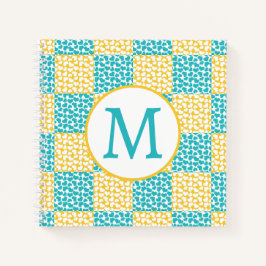 Gecontroleerde Liefde in Turquoise, Geel, en Wit Notitieboek