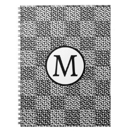 Gecontroleerde liefde in zwart-wit notitieboek