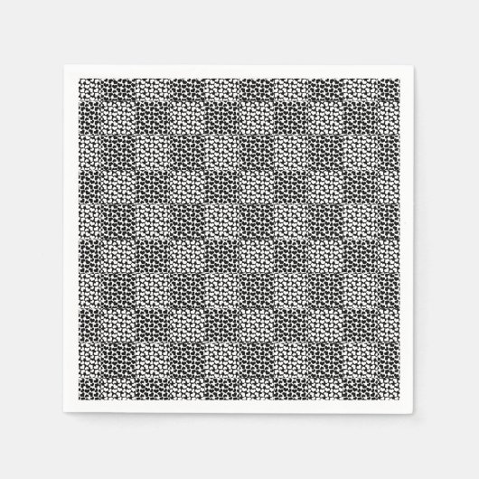 Gecontroleerde liefde in zwart-wit servet (Voorkant)