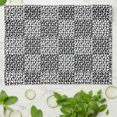 Gecontroleerde liefde in zwart-wit theedoek (Gevouwen)