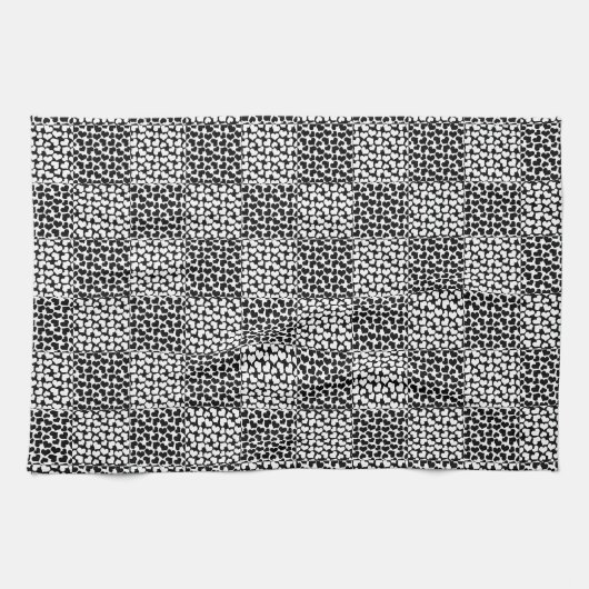 Gecontroleerde liefde in zwart-wit theedoek (Horizontaal)