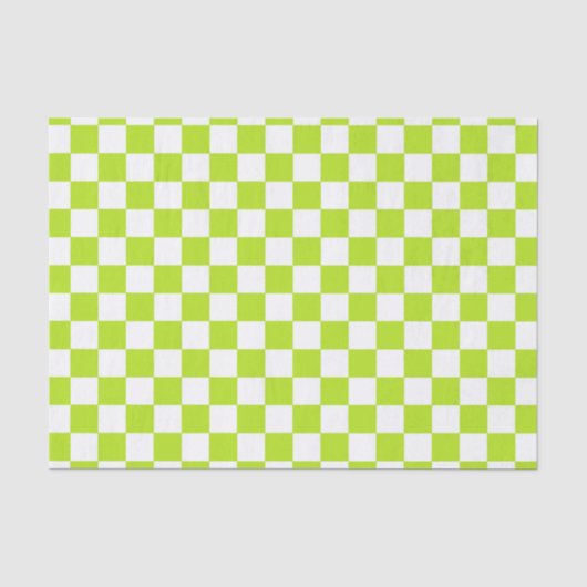 Gecontroleerde Lime Green en White Tissuepapier (Voorkant)