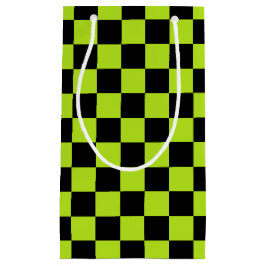 Gecontroleerde limoenen groen en zwart klein cadeauzakje