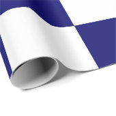 Gecontroleerde marine en White Cadeaupapier (Rol Hoek)