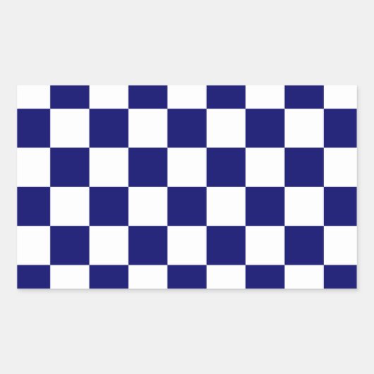 Gecontroleerde marine en White Rechthoekige Sticker (Voorkant)