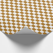 Gecontroleerde Matte Gold en White Cadeaupapier (Hoek)