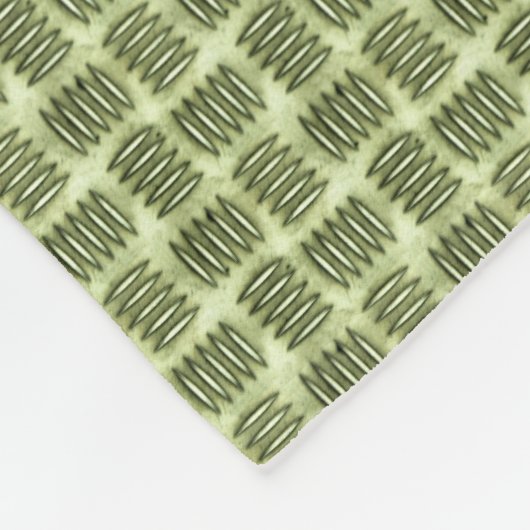 Gecontroleerde metaal roestvrij staal vloertextuur fleece deken (Hoek)