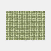 Gecontroleerde metaal roestvrij staal vloertextuur fleece deken (Voorkant (Horizontaal))