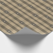 Gecontroleerde monogram bruin beige Tan Cadeaupapier (Hoek)