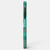 Gecontroleerde monogram groene & rode Tartan Case-Mate iPhone Case (Achterkant/links)