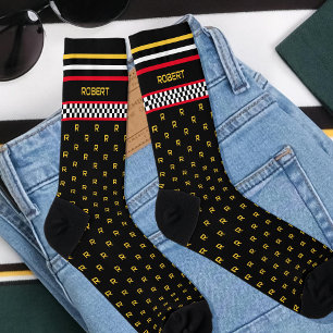 Gecontroleerde naam van aangepast logo vlag Rood Sokken